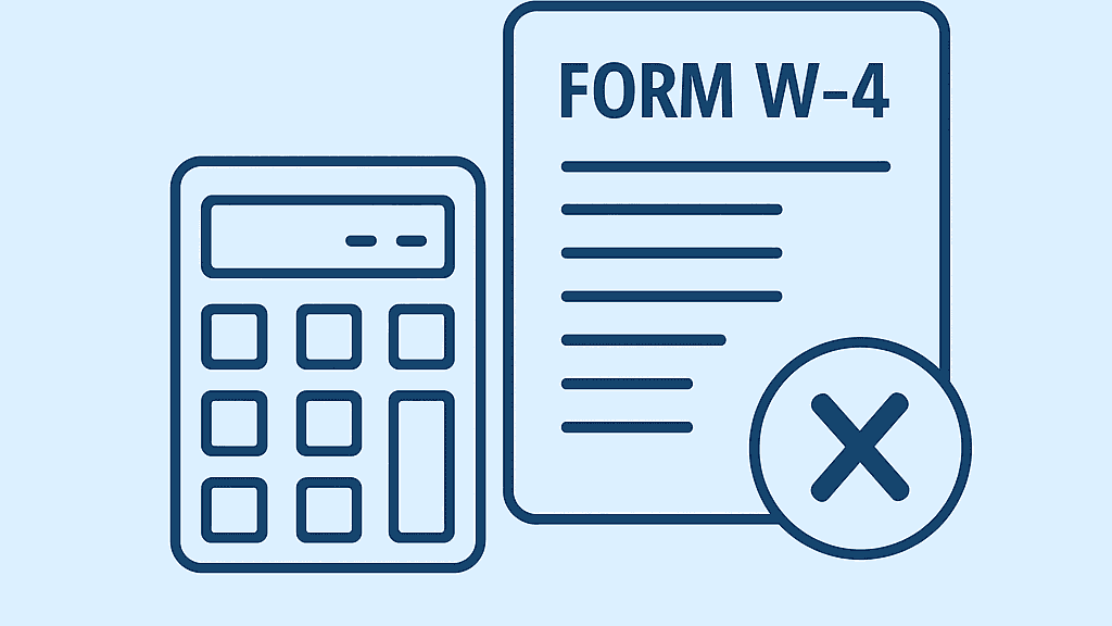 W-4 tax form and calculator icon representing how W-2 employees can adjust their withholding to fix tax underpayment and avoid IRS penalties  AI TAX CONSULTING PLLC | CPA Firm in Northern Virginia